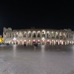 Die Piazza Brà in Verona mit Blick auf die Arena di Verona