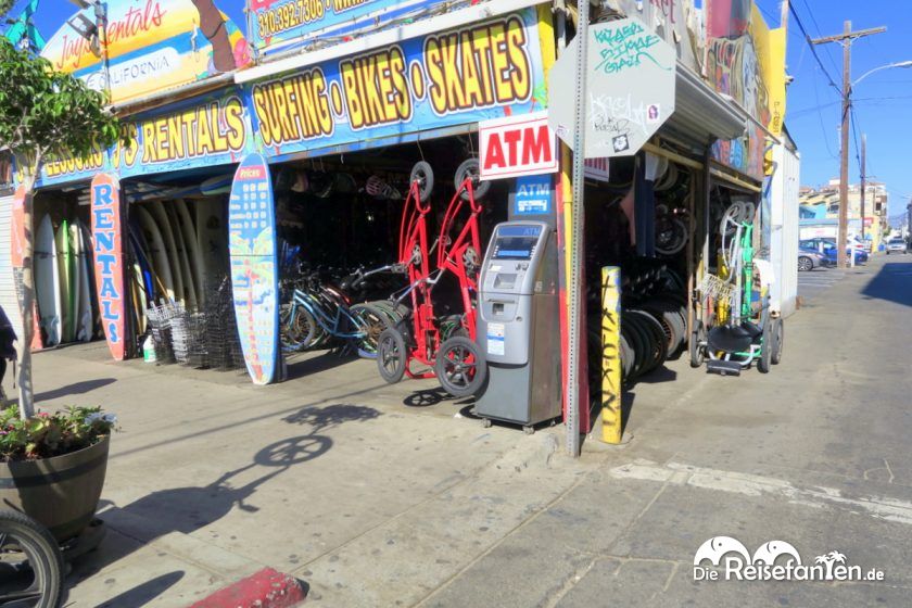 Fahrrad und Surfbrettverleih am Venice Beach