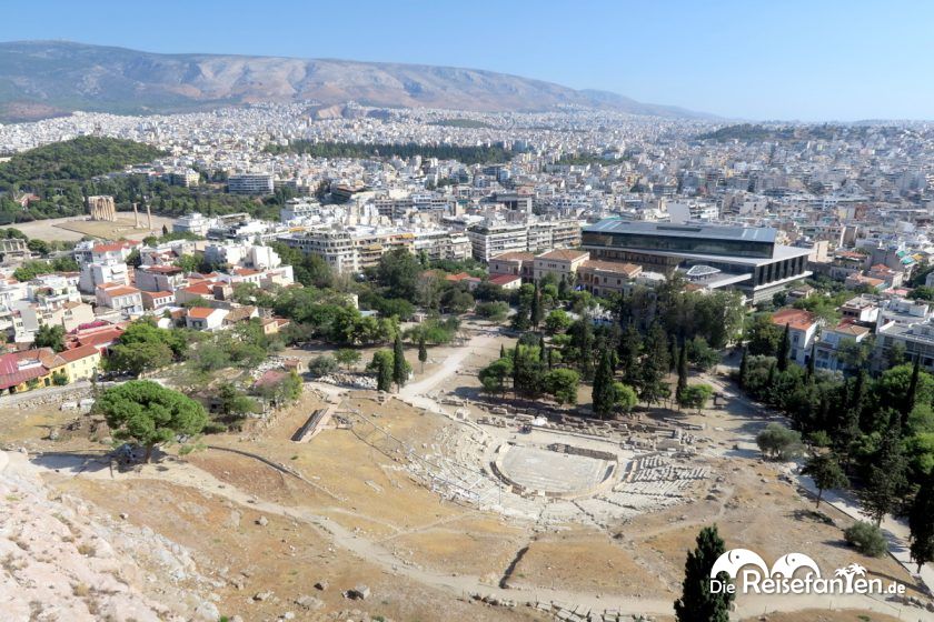 Ausblick von der Akropolis in Athen