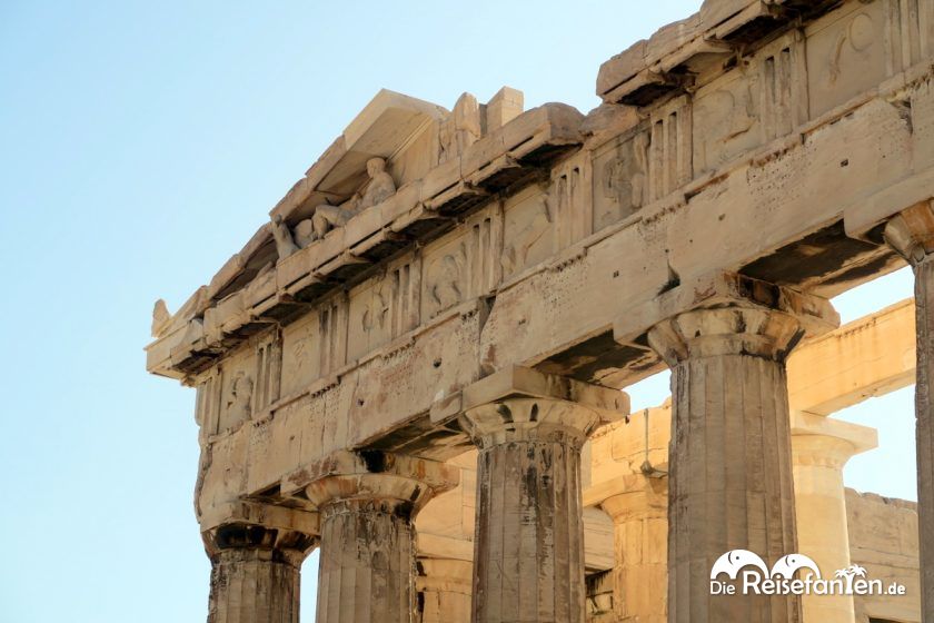 Dachkonstruktion der Akropolis in Athen