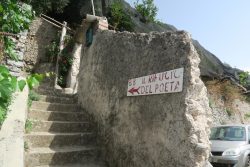 Aufgang zur Pension Il Rifugio del Poeta in Ravello