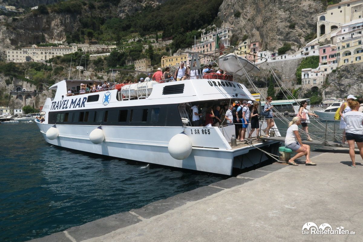 Unser Boot von Travel Mar, das uns nach Positano bringen sollte