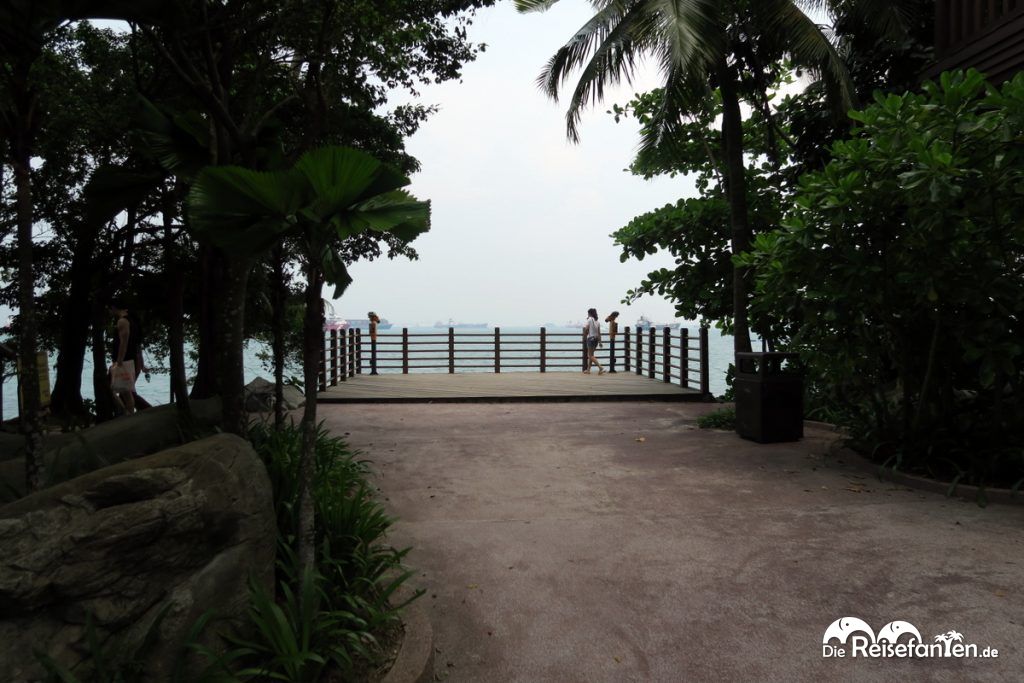 Ausblick von Sentosa Island vor Singapur
