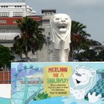 Merlion Singapur Wahrzeichen Löwe Fisch