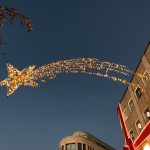 Eine Sternschnuppe auf dem Weihnachtsmarkt in Hannover
