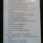 Inhaltsverzeichnis auf dem Amazon Kindle Paperwhite