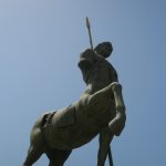Reiterstatue in Pompeji