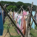 Frisch gewaschene Wäsche in Cochin