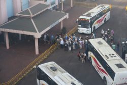 Rückkehr von AIDA Ausflüglern in New Mangalore