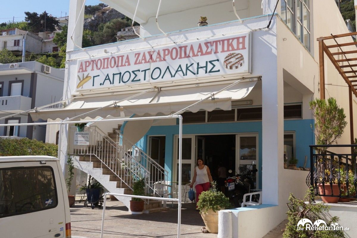 Außenansicht der Bäckerei in Therma auf Ikaria