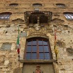 Häuserfassade in San Gimignano