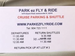 Shuttlezeiten des Park EZ Fly in Jacksonville