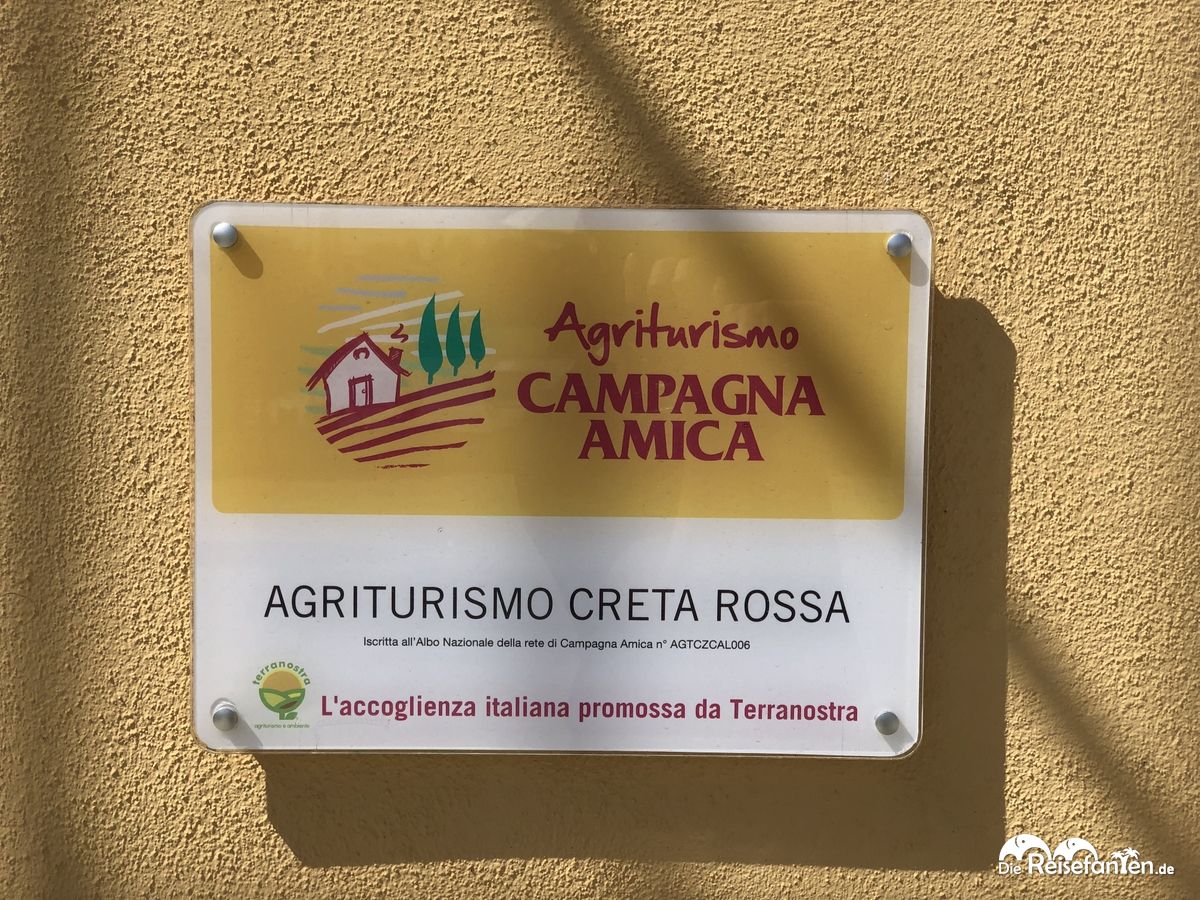 Das Agriturismo Creta Rossa ist ein eingetragenes Agriturismo