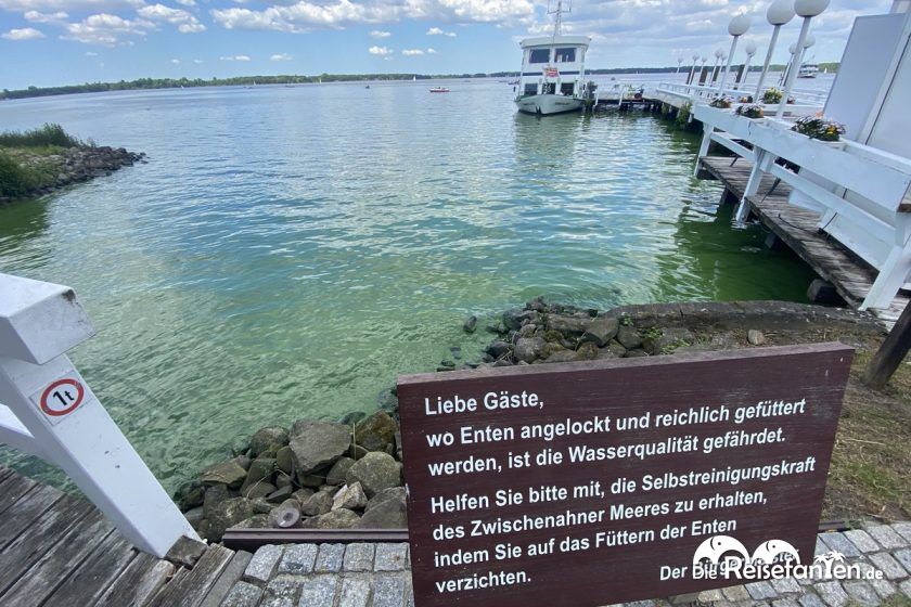 Hinweisschild am Zwischenahner Meer