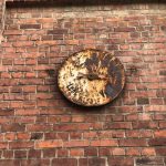 Alte Uhr an der alten Wollspinnerei in Leipzig