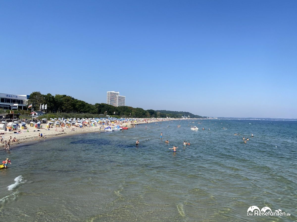 Blick auf den Strand von Timmendorf