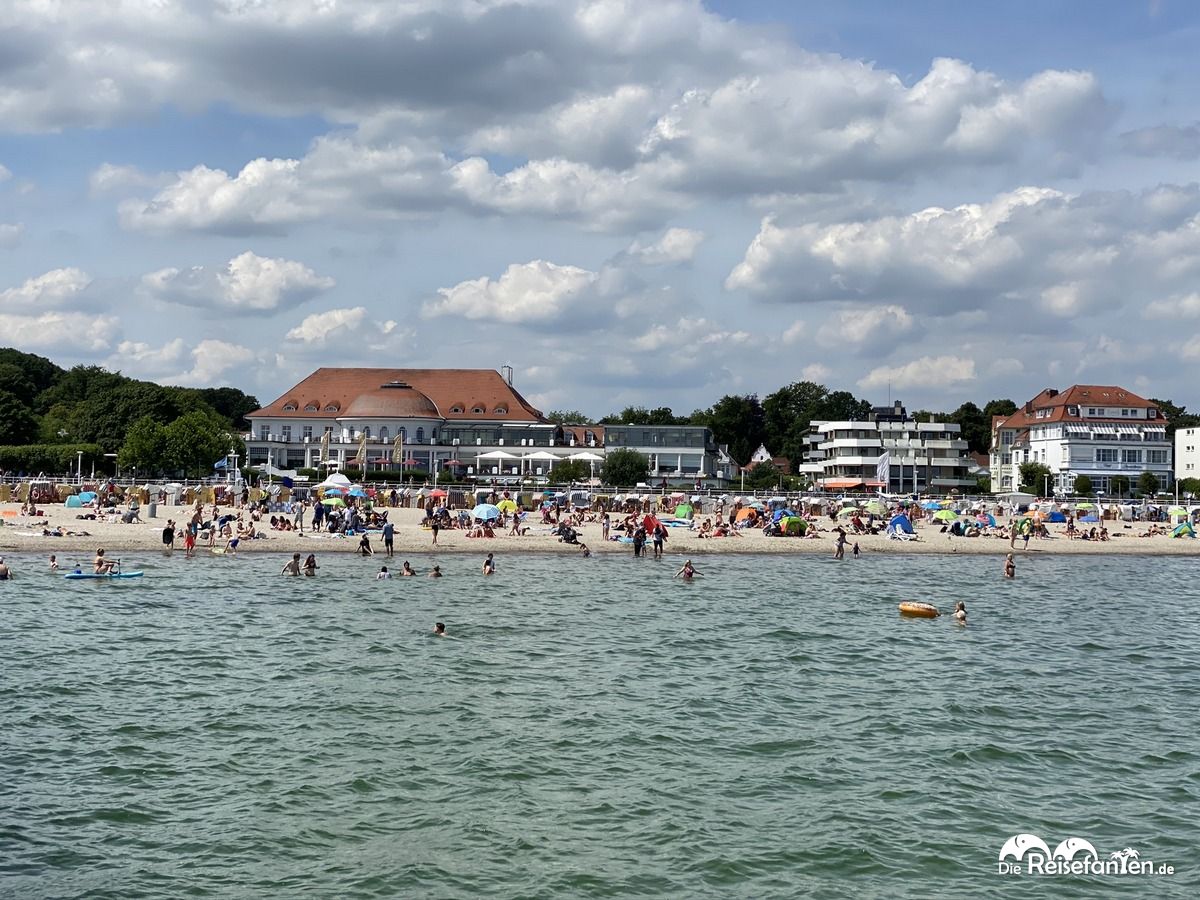 Blick auf den Strand von Travemünde