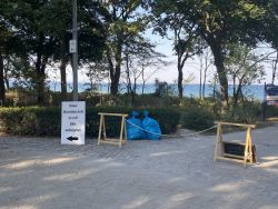 Gesperrter Strandabschnitt am Timmendorfer Strand