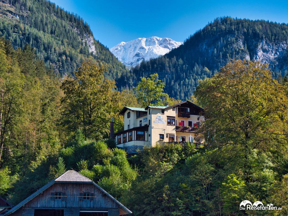 Das Cafe Malerwinkel vom Königssee aus gesehen