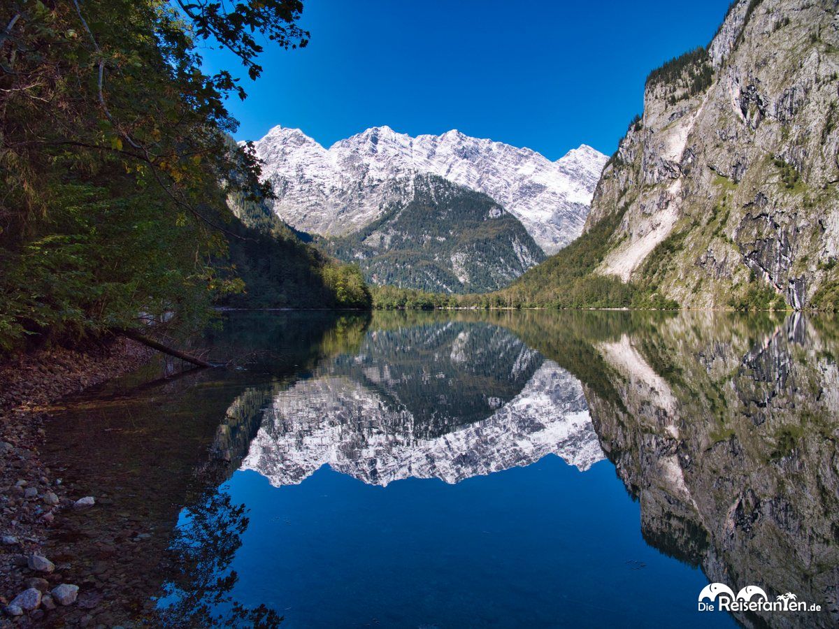Spiegelpanorama mit Blick Richtung Norden zum Watzmann