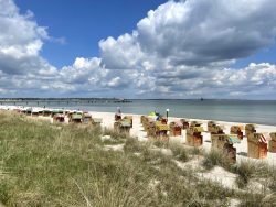 Der Strand von Scharbeutz an der Lübecker Bucht