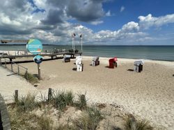 Viel Platz am Strand von Scharbeutz an der Lübecker Bucht