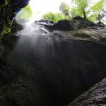 Wasser von oben in der Partnachklamm