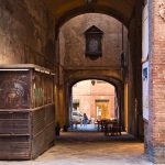 Blick von der Banchi di Sotto in Siena