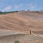 Landschaft rund um die Zypressen von San Quirico d’Orcia