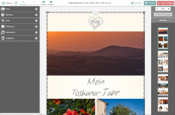 Auch Verlaufshintergründe sind bei Fotokalender.com möglich
