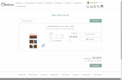 Der übersichtliche Warenkorb von Fotokalender.com