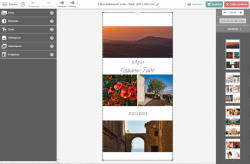 Im Kalender Editor von Fotokalender.com können nahezu beliebig Inhalte eingefügt werden