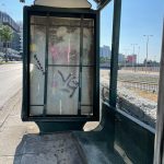 Demolierte Haltestelle in Piräus
