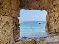 Blick auf das Meer vor Rhodos Stadt