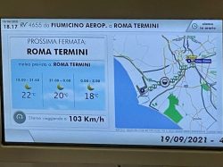 Vom Flughafen Fiumicino geht es zur Station Termini in Rom