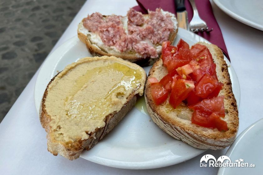 Bruschetta Mix aus der Pizzeria Dar Poeta in Rom