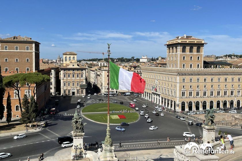 Blick auf die Piazza Venezia in Rom