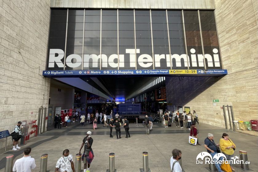 Blick auf den Bahnhof Roma Termini
