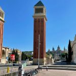 Am Plaza Espana in Barcelona