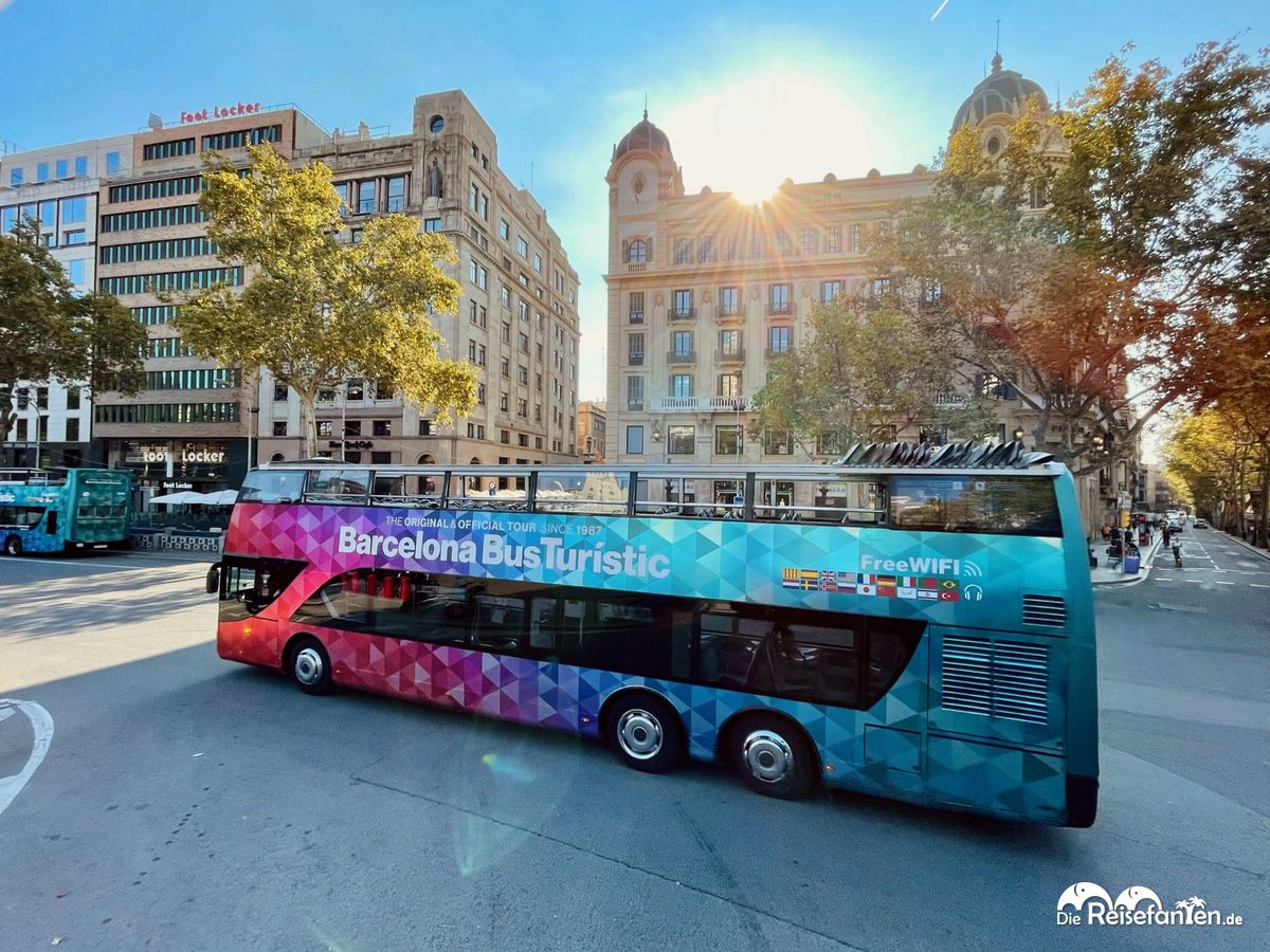 Barcelona Bus Turistic unterwegs in Barcelona