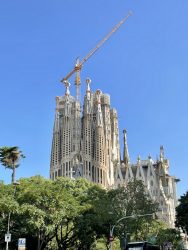 Baukran an der Sagrada Familia in Barcelona