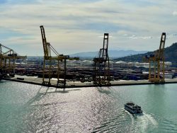 Blick auf den Hafen von Barcelona