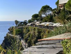 Blick auf das Restaurant Nessun Dorma in Manarola