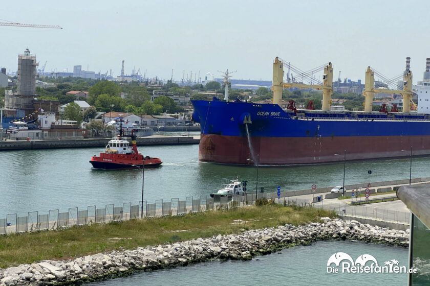 Blick auf den Hafen von Ravenna