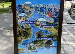 Übersichtskarte der Bootstouren in Kotor