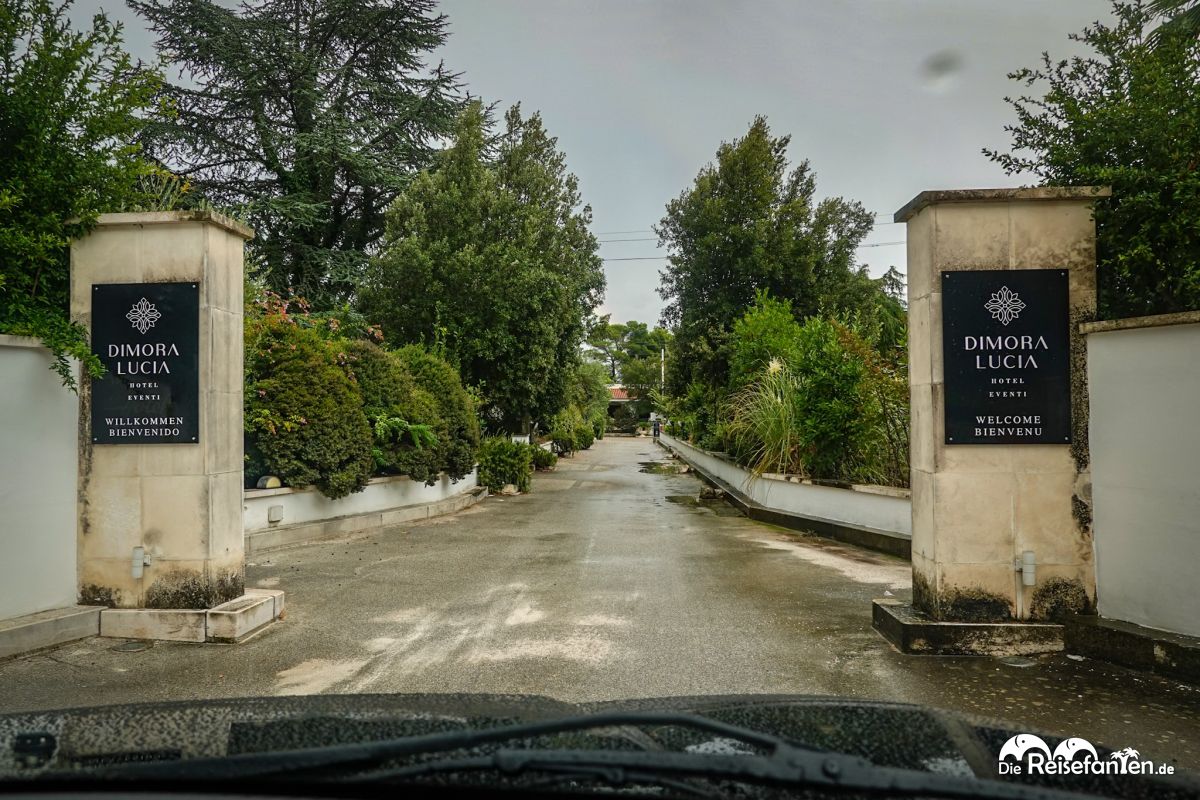 Ankunft bei Regen in Martina Franca